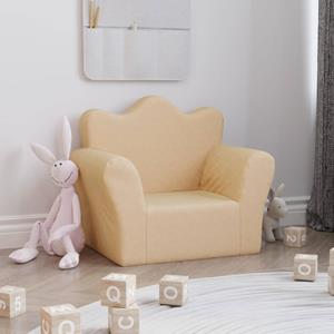 VidaXL Kindersofa Creme Weich Plüsch 