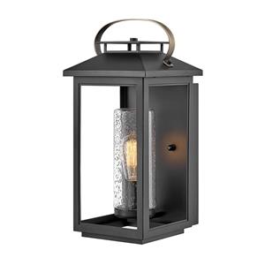 Quintiesse Außenwandleuchte Atwater, Laterne, schwarz, 44,5cm