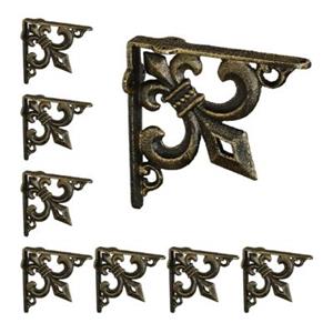 RELAXDAYS 8 x Regalwinkel Gusseisen antik bronze