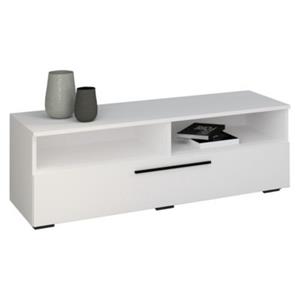 Ebuy24 - ArilaXL tv Tisch 1 Klaptür 2 Ablagen weiß.
