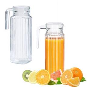 RELAXDAYS 2 x Saftkrug Glas 1 l transparent