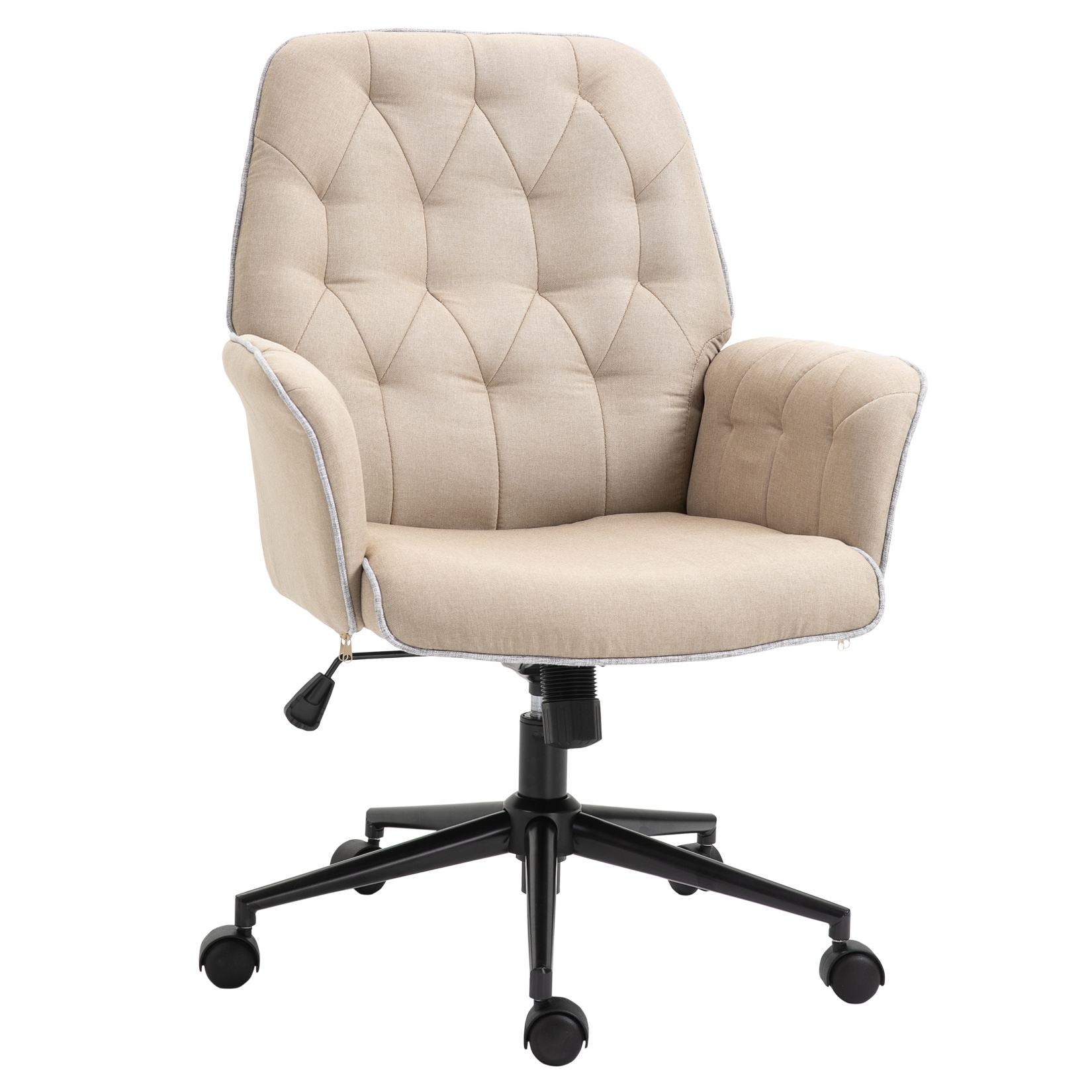 HOMCOM Bürostuhl mit Wippfunktion, aus Webstoff und Polyester, gemütlich 66 x 69 x 89,5-97Hcm (BxTxH)   Schreibtischstuhl Gamingstuhl Computerarbeitsstuhl Computerstuhl