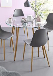INOSIGN Glazen tafel MILLER ronde eettafel met een ø van 100 cm