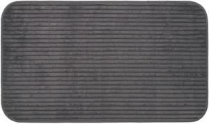 Gözze Badematte Berlin, Höhe 7 mm, rutschhemmend beschichtet, fußbodenheizungsgeeignet, Badteppich, Uni Farben, Cord Optik, waschbar