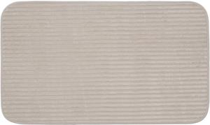 Gözze Badematte Berlin, Höhe 7 mm, rutschhemmend beschichtet, fußbodenheizungsgeeignet, Badteppich, Uni Farben, Cord Optik, waschbar