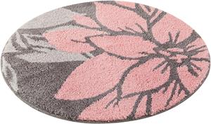 Home affaire Badematte Susan, Höhe 15 mm, fußbodenheizungsgeeignet-strapazierfähig, Blumen-Muster, angenehme Haptik, Badematten auch als 3 teiliges Set erhältlich