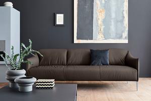 W.Schillig 3-Sitzer sally, mit Metallfüßen in Silber matt, Breite 224 cm