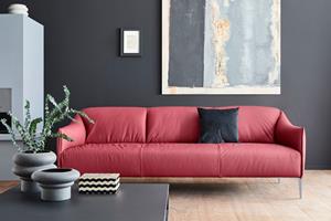W.Schillig 3-Sitzer sally, mit Metallfüßen in Silber matt, Breite 224 cm