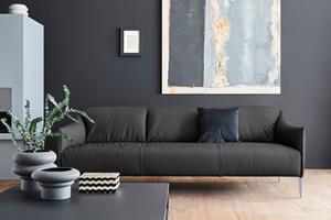 W.Schillig 3-Sitzer sally, mit Metallfüßen in Silber matt, Breite 224 cm