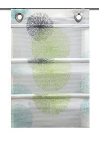 Clever-Kauf-24 Magnetrollo »Magnetrollo Farbe: in Bambus Optik mit aufgedruckte Kreise grün/blau, «, 