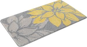 Home affaire Badematte "Susan", Höhe 15 mm, fußbodenheizungsgeeignet-strapazierfähig, Blumen-Muster, Badteppich, Badematten auch als 3 teiliges Set & rund