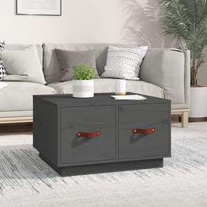 VidaXL Salontafel 60x53x35 cm massief grenenhout grijs
