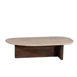 Giga Meubel Salontafel Olaf Travertin Beige/Bruin - 