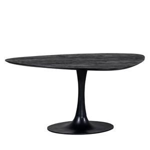 Giga Meubel Eettafel Owen Kiezel Zwart O-poot 160cm - 