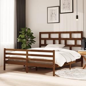 VidaXL Bedframe massief hout honingbruin 180x200 cm 6FT Super King
