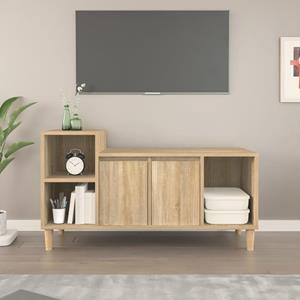 VidaXL Tv-meubel 100x35x55 Cm Bewerkt Hout Sonoma Eikenkleurig