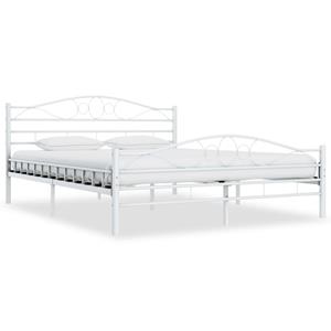 VidaXL Bedframe metaal wit 160x200 cm