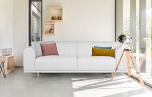Andas 3-Sitzer Maroon, in skandinavischem Design, mit losen Kissen