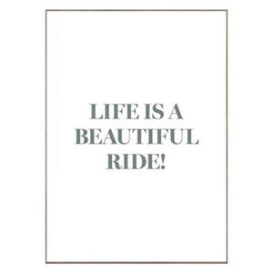 Leen Bakker Schilderij Life Is A Beautiful Ride - multikleur - 70x50 cm