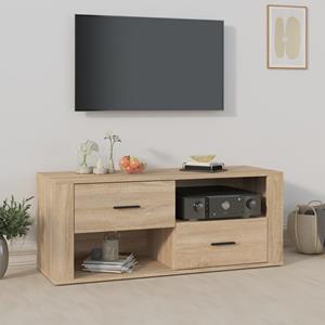 VidaXL Tv-meubel 100x35x40 Cm Bewerkt Hout Sonoma Eikenkleurig