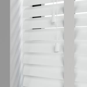 Kolorama Aluminium jaloezie met ladderband - Alablaster Wit Mat