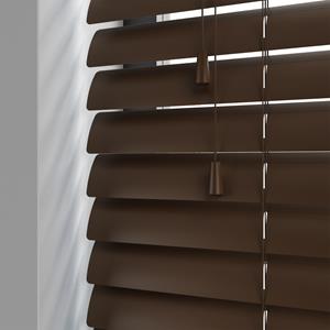 Kolorama Aluminium jaloezie met koord - Bruin Mat