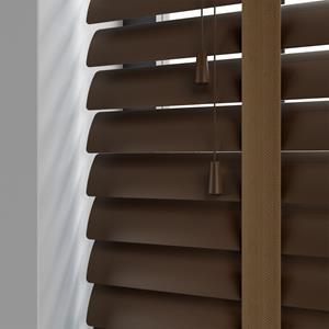 Kolorama Aluminium jaloezie met ladderband - Bruin Mat