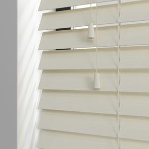 Kolorama PVC jaloezie met koord - Oester Wit Nerf
