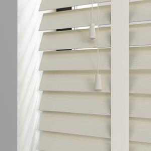 Kolorama PVC jaloezie met ladderband - Oester Wit Nerf