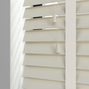 Kolorama PVC jaloezie met ladderband - Oester Wit Glad