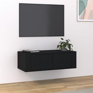VIDAXL Tv-wandschrank Schwarz 80x36x25 Cm Holzwerkstoff