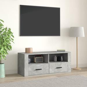 vidaXL Tv-meubel 100x35x40 cm bewerkt hout betongrijs