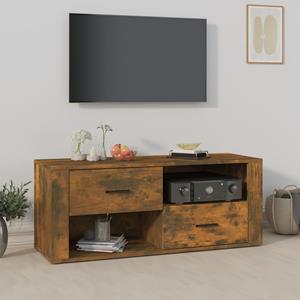 vidaxl Tv-meubel 100x35x40 cm bewerkt hout gerookt eikenkleurig
