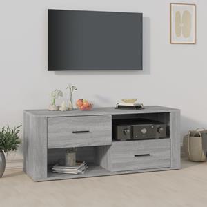 Tv-meubel 100x35x40 cm bewerkt hout grijs sonoma eikenkleurig