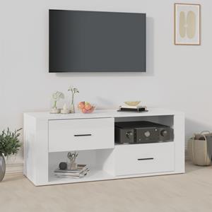 vidaXL Tv-meubel 100x35x40 cm bewerkt hout hoogglans wit