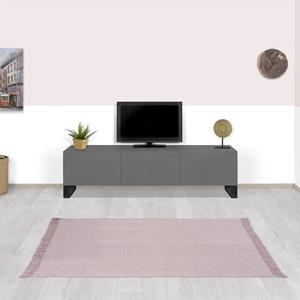 Industrielemeubelshop Betonlook TV meubel Eda met industriele O poten