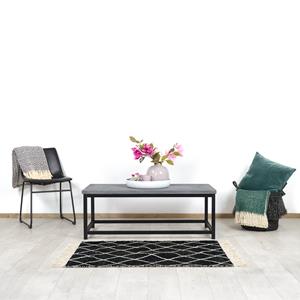 Industrielemeubelshop Betonlook salontafel Cade met industrieel frame