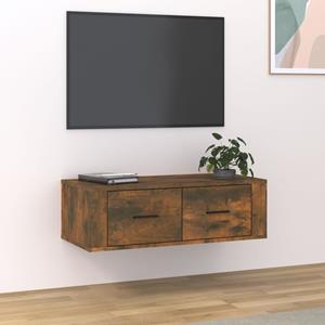 VIDAXL Tv-wandschrank Räuchereiche 80x36x25 Cm Holzwerkstoff