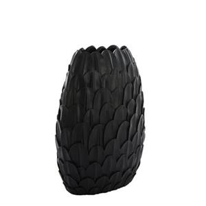 Light & Living Vaas Feder - Zwart - 37x23x50cm