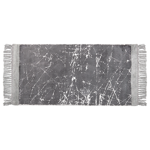 BELIANI Viscose vloerkleed 80 x 150 cm grijs HANLI