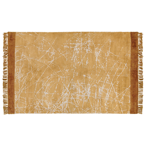 BELIANI Viscose vloerkleed 140 x 200 cm oranje HANLI