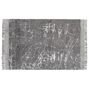 BELIANI Viscose vloerkleed 140 x 200 cm grijs HANLI