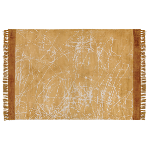 BELIANI Viscose vloerkleed 160 x 230 cm oranje HANLI