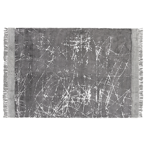 BELIANI Viscose vloerkleed 160 x 230 cm grijs HANLI