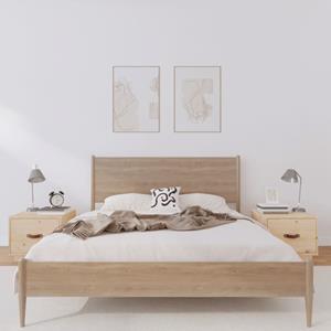 VidaXL Nachtkastjes 2 St 40x34x35 Cm Massief Grenenhout