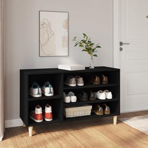 VidaXL Schoenenkast 102x36x60 cm bewerkt hout zwart
