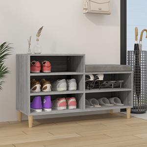 VidaXL Schoenenkast 102x36x60 cm bewerkt hout sonoma grijs