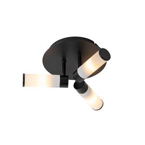 QAZQA Plafondlamp buiten bath - Zwart - Modern - D 28.5cm