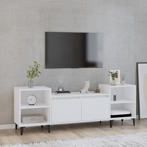 Tv-meubel 160x35x55 cm bewerkt hout wit