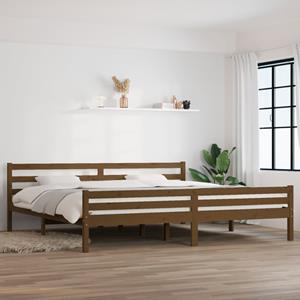 VidaXL Bedframe massief hout honingbruin 200x200 cm